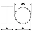 Kép 2/2 - Szellőző cső belső toldó O 100mm - műanyag 