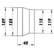 Kép 2/2 - Szűkítő Ø120/125mm
