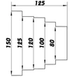 Kép 2/2 - Univerzális PVC szűkítő Ø 80 - 100 - 120 - 125 - 150 mm