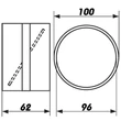 Kép 2/2 - Műanyag visszacsapó szelep Ø 100 mm