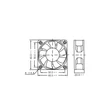 Kép 2/2 - Kis műszerventilátor SAF-230V DC - 12V/60x60x20 (4500 RPM) 