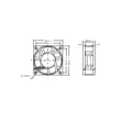 Kép 2/2 - Kis műszerventilátor SAF-230V DC - 12V/60x60x25 (4500 RPM)