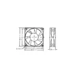 Kép 2/2 - Műszerventilátor SAF-12V DC - 12V/80x80x25 (2600 rpm)