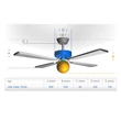 Kép 6/7 - Westinghouse Alta Vista mennyezeti ventilátor - Ø 122 cm, LED világítás, távirányító