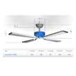 Kép 6/8 - Mennyezeti ventilátor fali kapcsolóval Westinghouse INDUSTRIAL 72268, Ø 142 cm