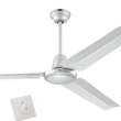 Kép 1/7 - Mennyezeti ventilátor Westinghouse Industrial Silver fali kapcsolóva