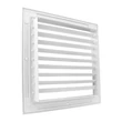 Kép 2/6 - fém szellőzőrács szabályozható zsaluval 200x200 mm, fehér