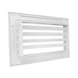 Kép 2/6 - fém szellőzőrács szabályozható zsaluval 250x100 mm, fehér