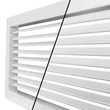 Kép 5/6 - fém szellőzőrács szabályozható zsaluval 250x100 mm, fehér