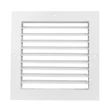 Kép 3/6 - fém szellőzőrács szabályozható zsaluval 250x250 mm, fehér