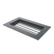 Kép 3/5 - fém szellőzőrács szabályozható zsaluval 250x100 mm, szürke