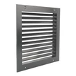 Kép 1/5 - fém szellőzőrács szabályozható zsaluval 400x400 mm, szürke