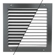Kép 3/5 - fém szellőzőrács szabályozható zsaluval 400x400 mm, szürke
