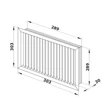 Kép 3/3 - Műanyag szellőzőrács fix zsaluval GPU 303x303 MM