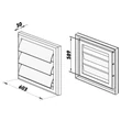 Kép 2/2 - Műanyag szellőzőrács gravitációs zsaluval 603x603 mm