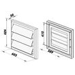 Kép 3/3 - Műanyag szellőzőrács gravitációs zsaluval 603x424 mm