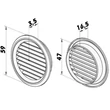Kép 3/3 - Műanyag szellőzőrács rovarhálóval 50mm/ 2db