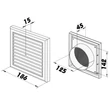 Kép 3/3 - Műanyag szellőzőrács csőcsonkkal 125 mm