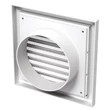 Kép 2/3 - Műanyag szellőzőrács csőcsonkkal 100 mm