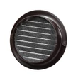 Kép 2/3 - Műanyag barna szellőzőrács rovarhálóval 80mm