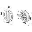 Kép 3/3 - Szabályozható műanyag rács  Ø125mm