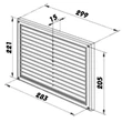 Kép 3/3 - Műanyag szellőzőrács rovarhálóval 221x299 mm