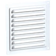 Kép 1/2 - Fehér fém szellőzőrács rovarhálóval 125x125 mm