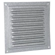Kép 1/2 - Horganyzott fém szellőzőrács rovarhálóval 125x125 mm