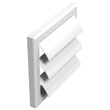 Kép 1/3 - Műanyag szellőzőrács gravitációs zsaluval 154x154 mm