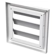 Kép 2/3 - Műanyag szellőzőrács gravitációs zsaluval 154x154 mm