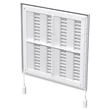 Kép 2/3 - Műanyag állítható szellőzőrács rovarhálóval 250x250 mm