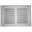 Kép 2/3 - Fehér fém szellőzőrács rovarhálóval 215x150 mm