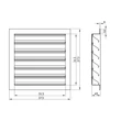 Kép 3/5 - Alumínium szellőzőrács fix zsaluval GRW 315x315 mm 