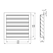 Kép 3/6 - Alumínium szellőzőrács fix zsaluval GRW 450x450 mm 