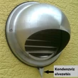 Kép 4/4 - Fém szellőzőrács esővédő előlappal, csőcsonkkal 125 mm