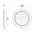Kép 4/4 - Fém szellőzőrács rovarhálóval 100 mm