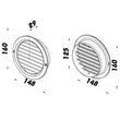 Kép 3/3 - Műanyag szellőzőrács rovarhálóval 125mm