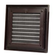 Kép 3/4 - Műanyag barna szellőzőrács rovarhálóval 154x154 mm