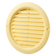 Kép 1/2 - Műanyag bézs szellőzőrács rovarhálóval 125mm