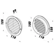 Kép 2/2 - szellőzőrács tölgy színű rovarhálóval 100mm