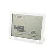 Kép 1/4 - THM digitális LCD páraérzékelő hőmérővel és órával, fehér