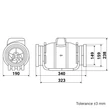 Kép 8/8 - CECYL 150/160 csőventilátor kétsebességes motorral Ø 150/160 mm