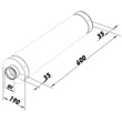 Kép 4/4 - Légtechnikai hangtompító 080/600 mm