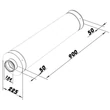 Kép 4/4 - Légtechnikai hangtompító 125/900 mm