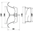 Kép 3/3 - Fém befúvó légszelep Ø150 mm