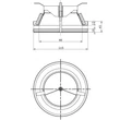 Kép 5/6 - Dalap TVMI fém univerzális légszelep Ø 80 mm méretrajz