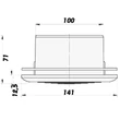 Kép 3/4 - Diffúzor műanyag GP RUND 100 mm