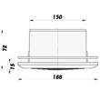 Kép 3/4 - Diffúzor műanyag GP RUND 150 mm