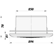 Kép 3/4 - Diffúzor műanyag GP RUND 250 mm