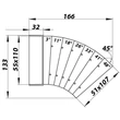 Kép 2/2 - PVC könyökidom 110x55 mm 45°